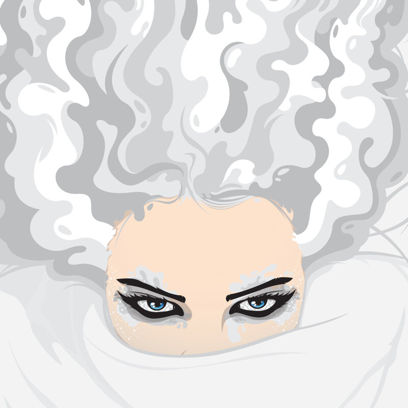 anime character with blue eyes