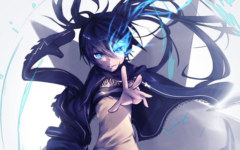 Anime Character with Blue Eyes — Dramatic, Blue Energy