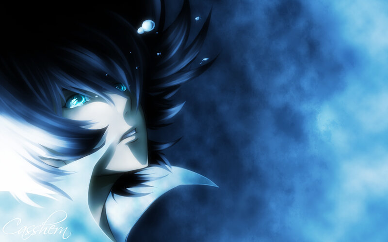Anime Character with Blue Eyes — Dramatic, Digital Art, Blue Eyes