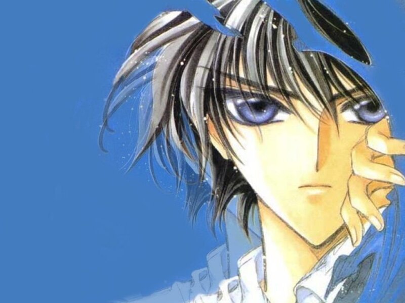 Anime Character with Blue Eyes — Dramatic, Manga, Hand