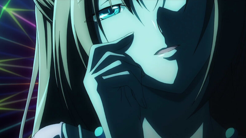 Anime Character with Blue Eyes — Dramatic, Night, Hand on Face