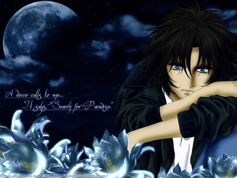 Anime Character with Blue Eyes — Dramatic, Somber