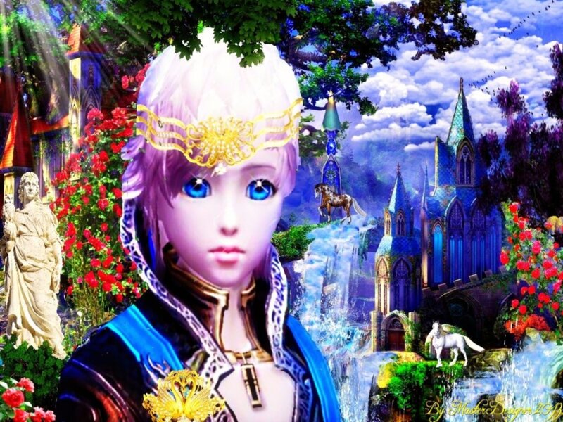 Anime Character with Blue Eyes — Fantasy