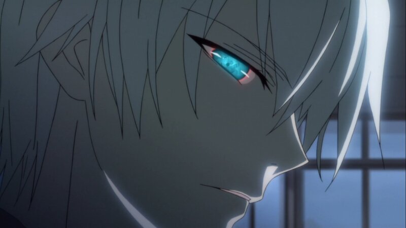 Anime Character with Blue Eyes — Gray