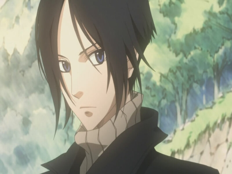 Anime Character with Blue Eyes — Green