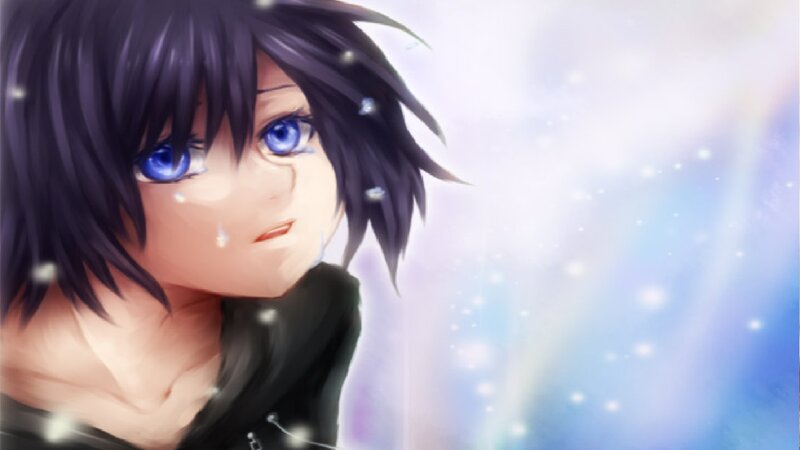 Anime Character with Blue Eyes — Melancholic