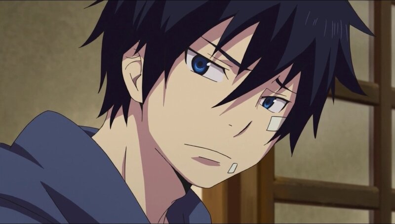 Anime Character with Blue Eyes — Serious