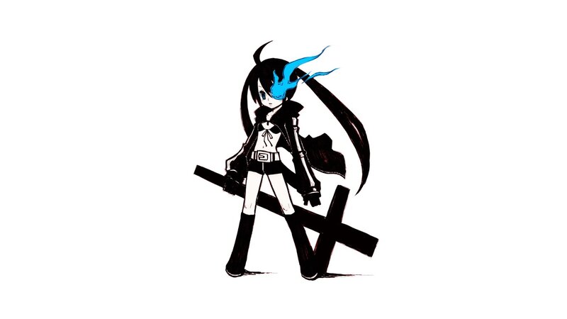 anime character with blue flame