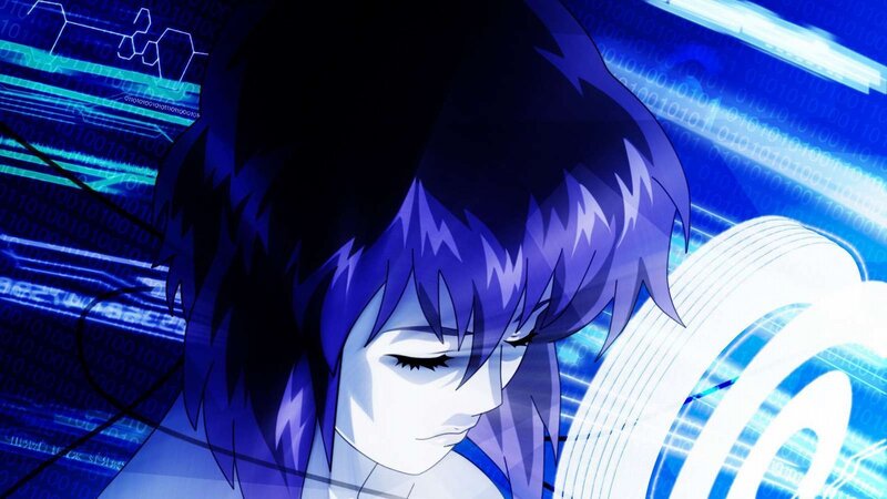 anime character with blue hair