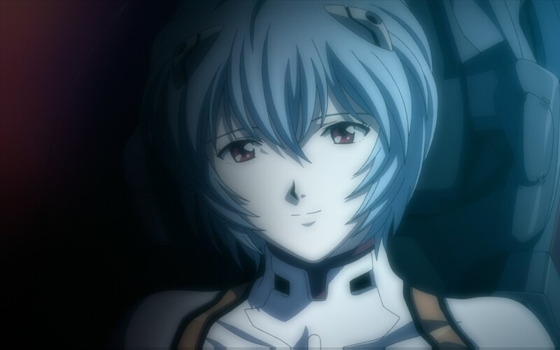 anime character with blue hair