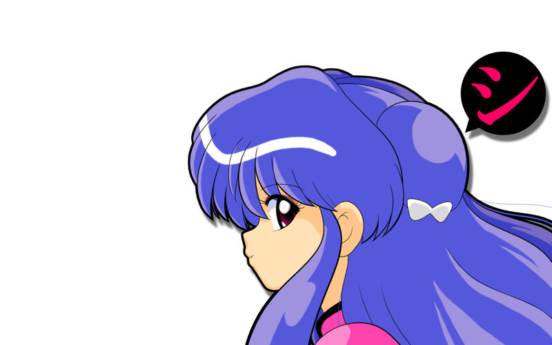 anime character with blue hair