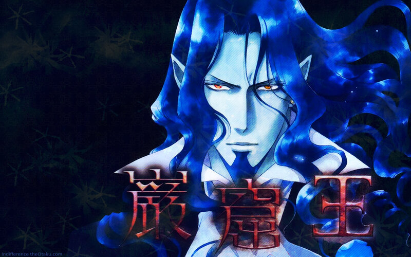 Anime character with blue hair