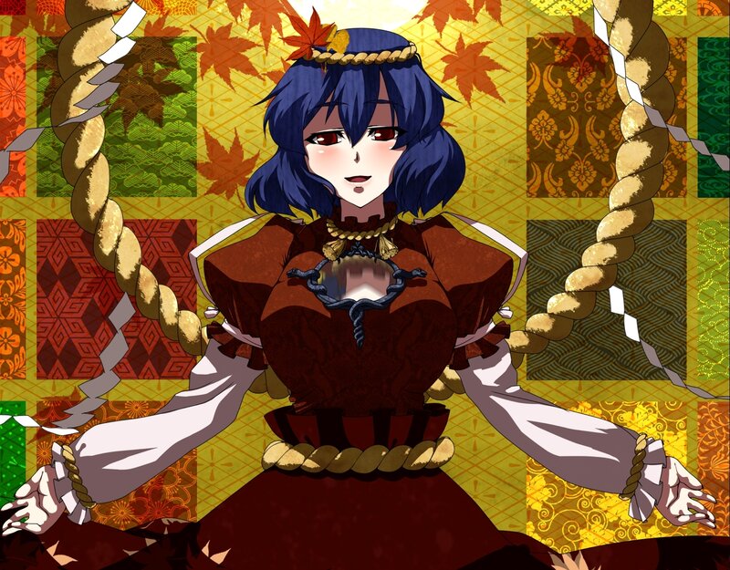 anime character with blue hair