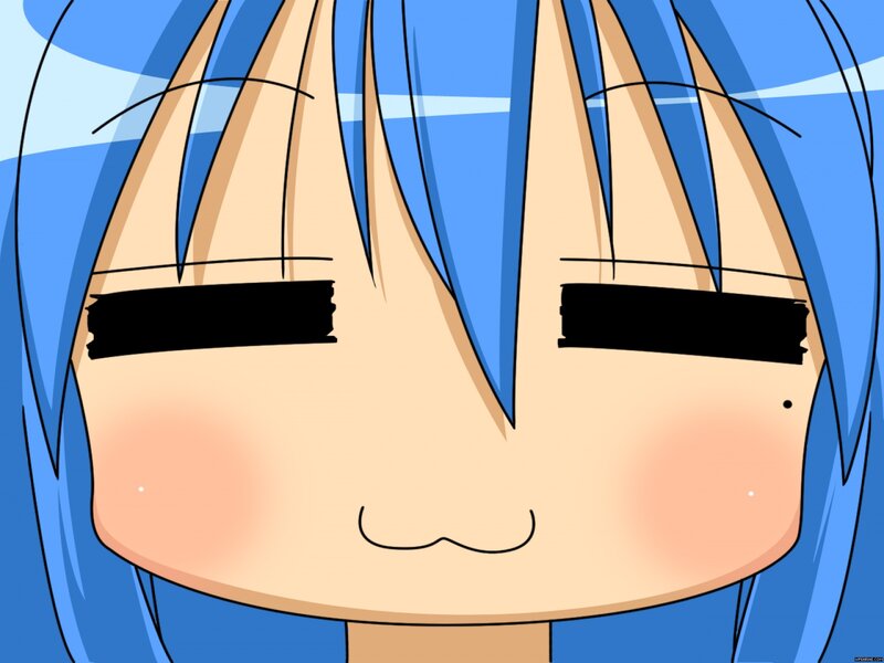 anime character with blue hair