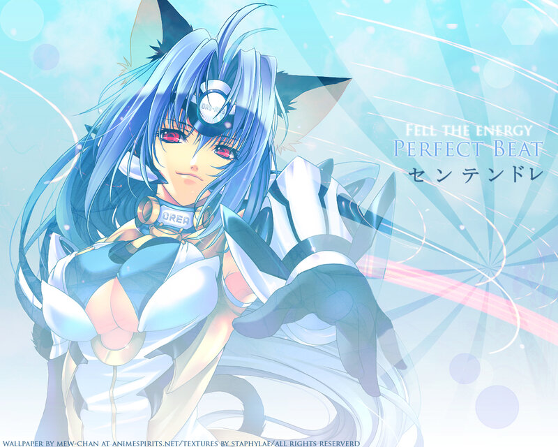 Anime character with blue hair