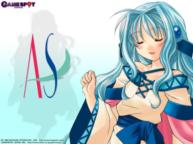 Anime character with blue hair
