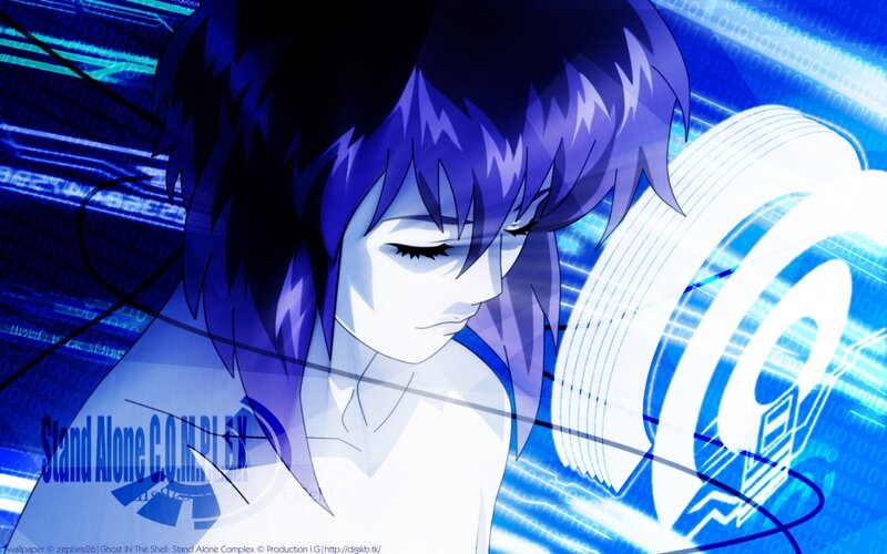 anime character with blue hair