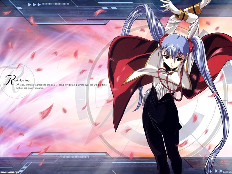 Anime character with blue hair