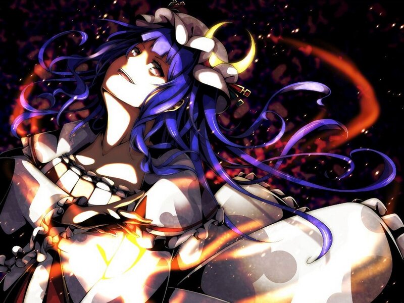 anime character with blue hair