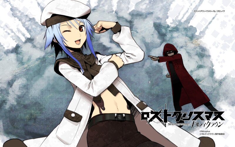 Anime character with blue hair
