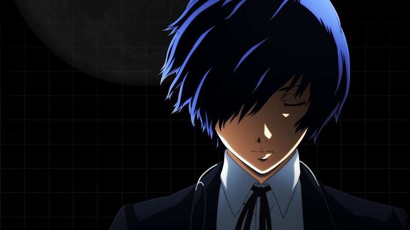 anime character with blue hair