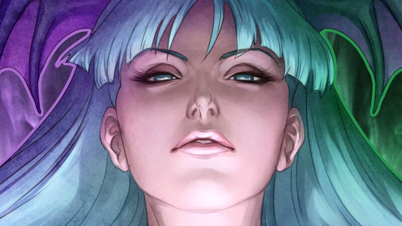 anime character with blue hair