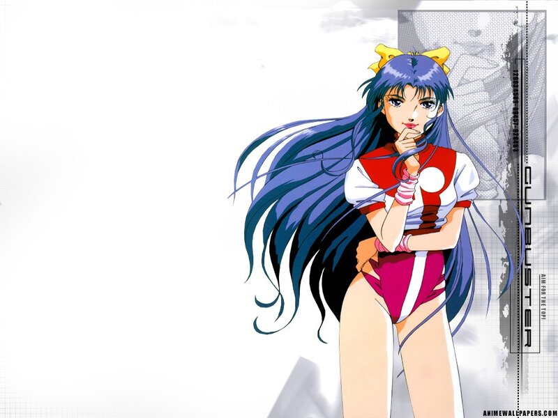 anime character with blue hair