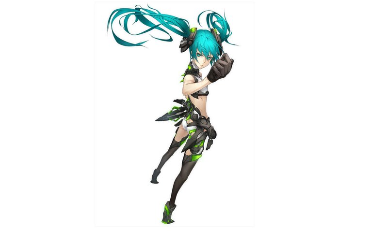 anime character with blue hair