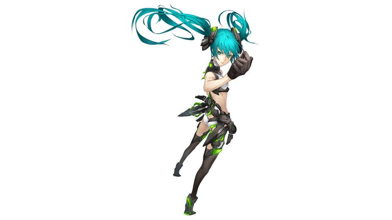 anime character with blue hair