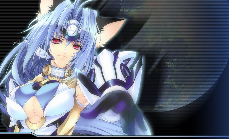 anime character with blue hair