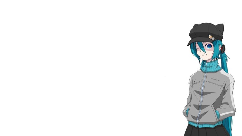 anime character with blue hair