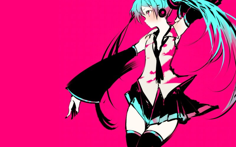anime character with blue hair