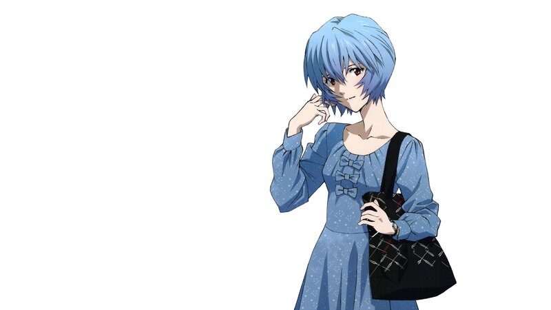 Anime character with blue hair