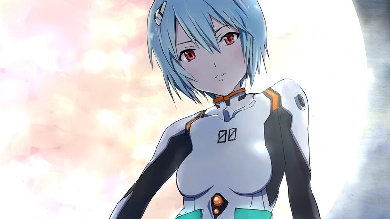 anime character with blue hair