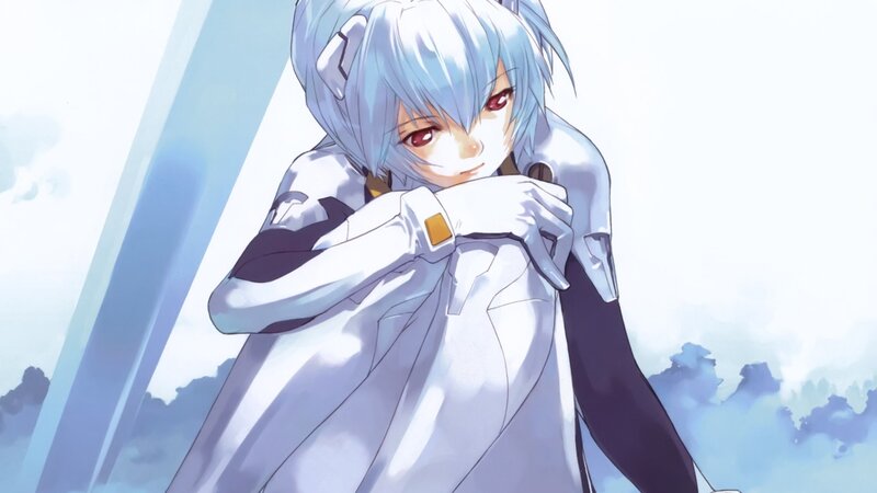 anime character with blue hair