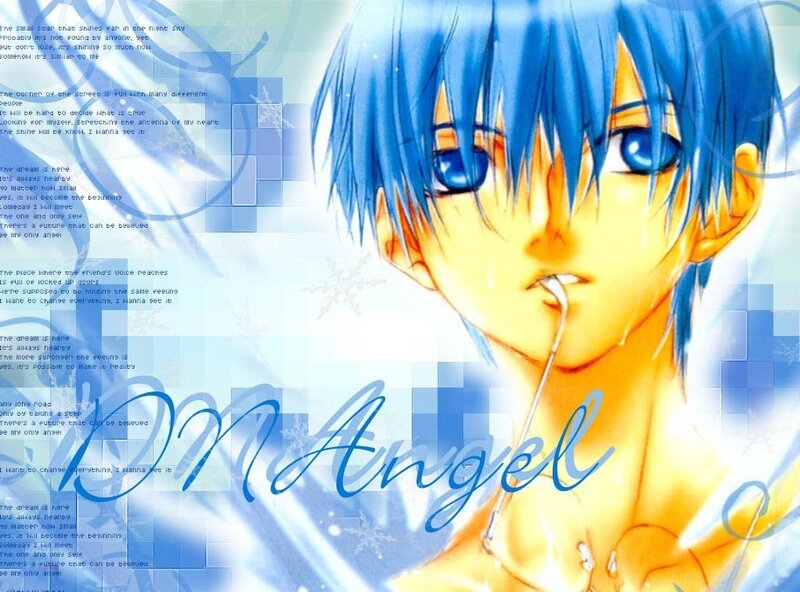Anime character with blue hair
