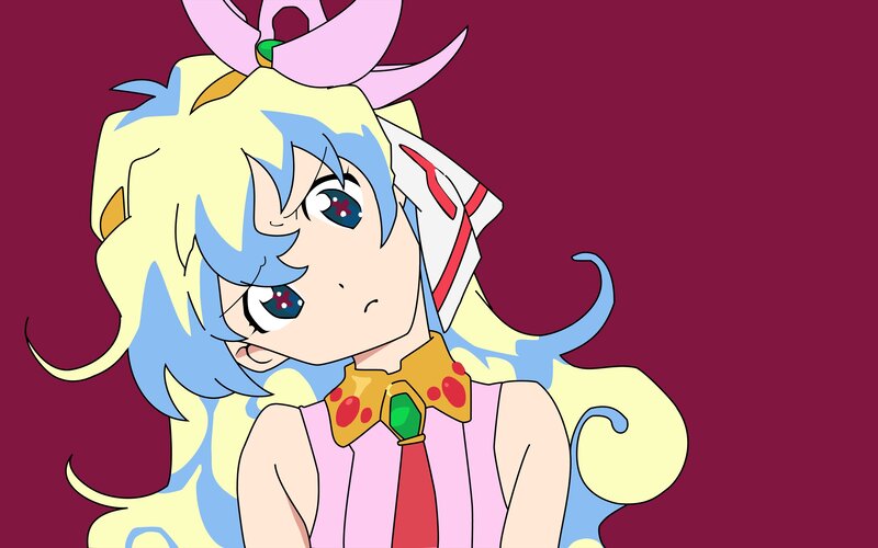 anime character with blue hair