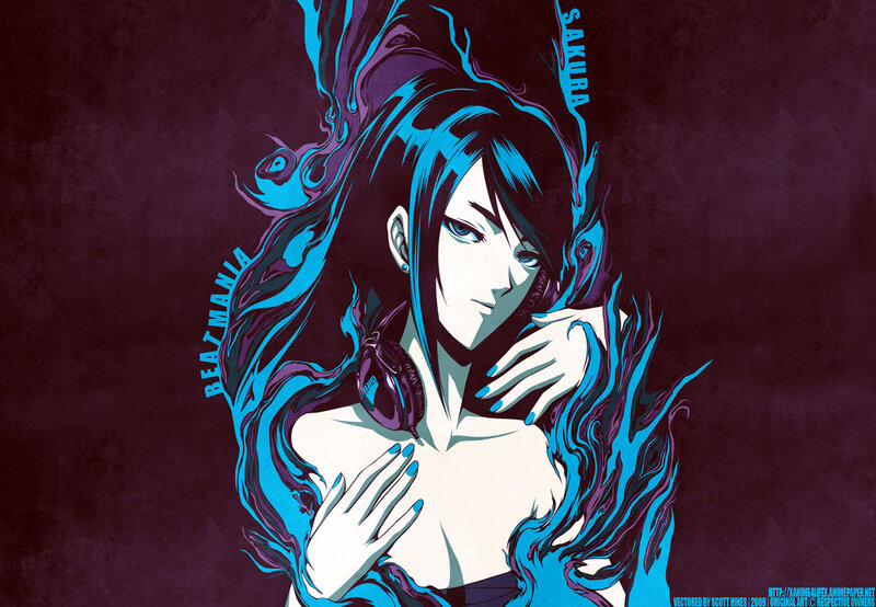 Anime character with blue hair