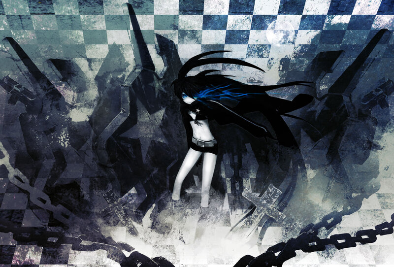 Anime character with blue hair