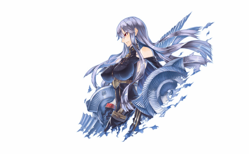 anime character with blue hair