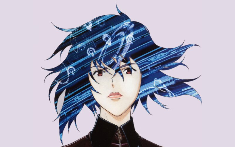 anime character with blue hair