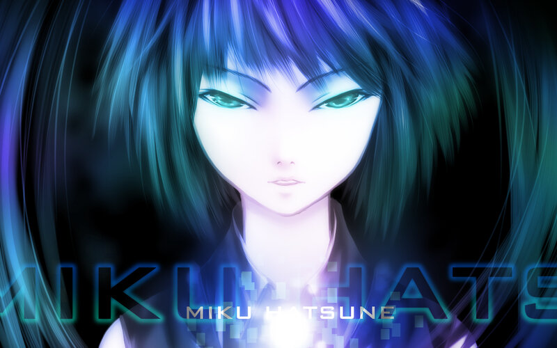 anime character with blue hair