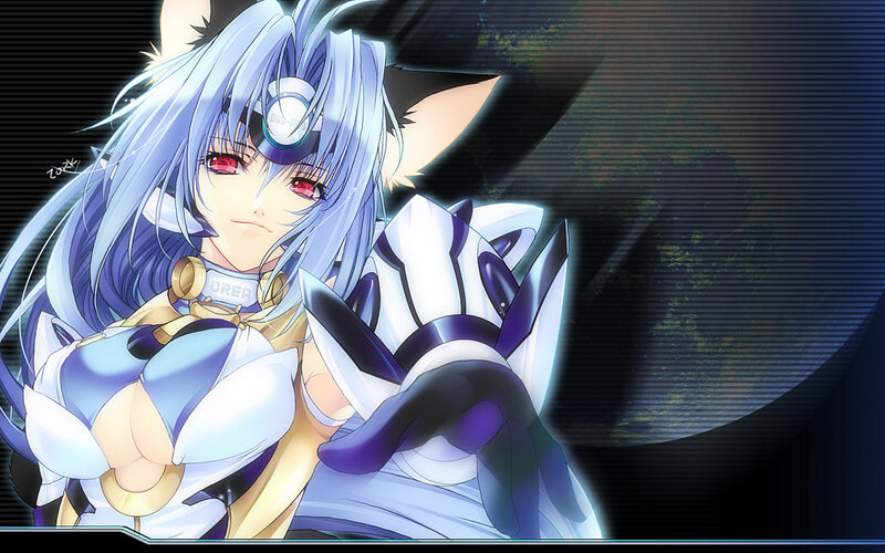 anime character with blue hair