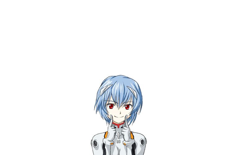 anime character with blue hair