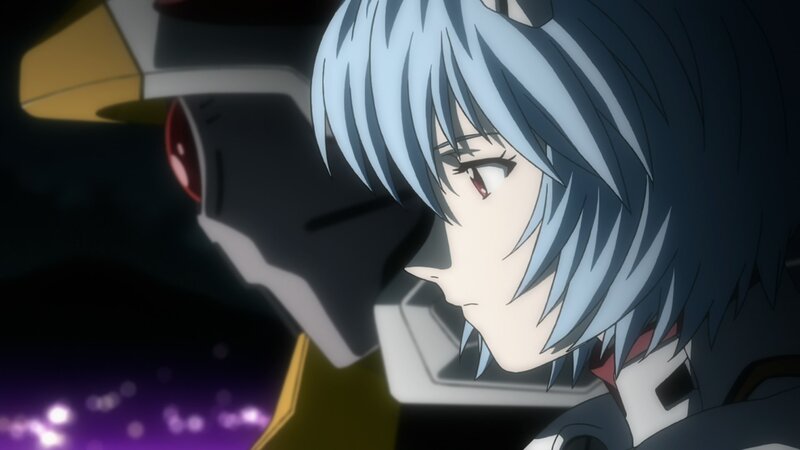 anime character with blue hair
