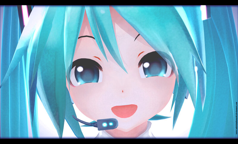 Anime Character with Blue Hair — Bright