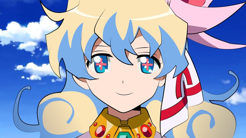 Anime Character with Blue Hair — Calm, Afternoon, Blue Sky