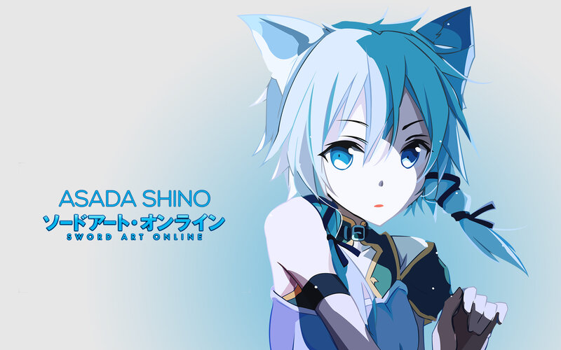 Anime Character with Blue Hair — Calm, Digital Art, Cat Ears