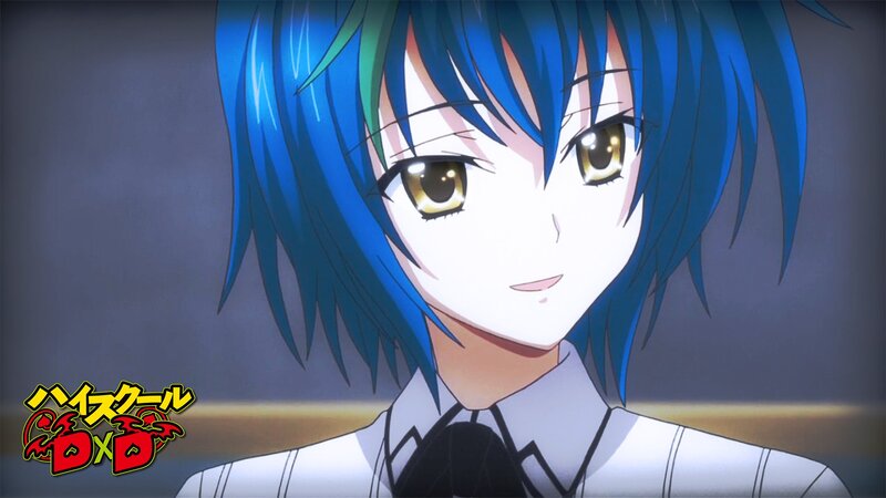 Anime Character with Blue Hair — Calm, School Uniform