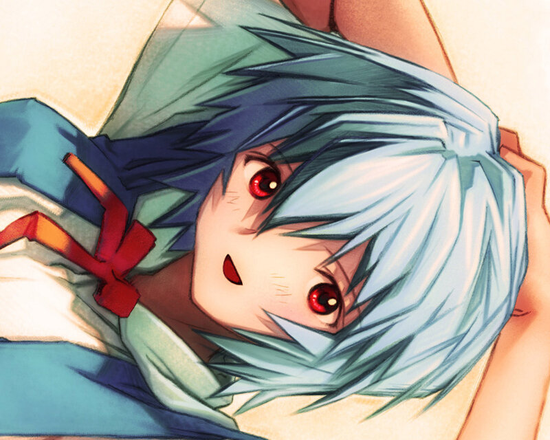 Anime Character with Blue Hair — Calm